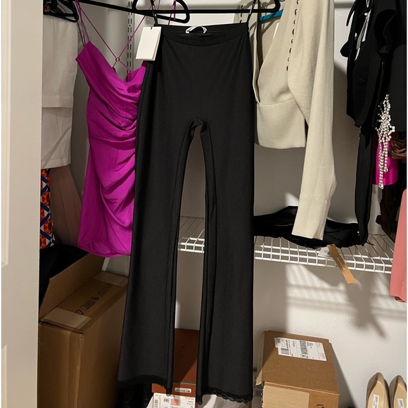 BRAND NEW WITH TAGS‼️ AlexanderWang Lace-trimmed stretch flared pants!!